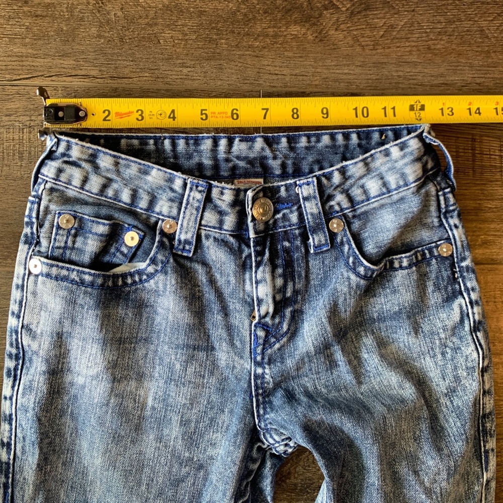 ❤️SOLD Children’s True Religion Straight Fit Contrast Acid Wash Distressed Jeans - Picture 7 of 11